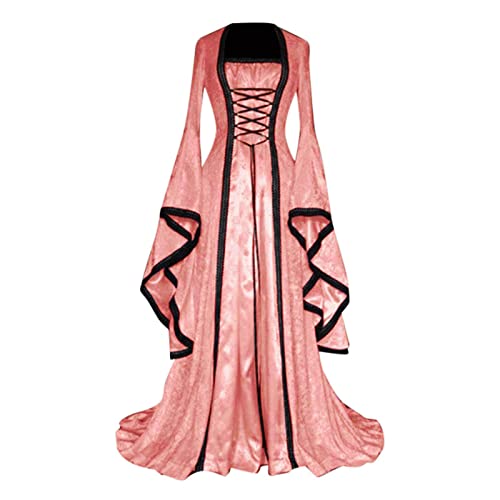 Keerlonno Mittelalterliches Bauernkleid für Damen, Mittelalterliches Prinzessinnenkleid mit Glockenärmeln, einfarbig, Retro, Mittelalterlich, Gothic, Halloween, Karneval, Keltisch, Kostüm Keerlonno Mittelalterliches Bauernkleid für Damen, Mittelalterliches Prinzessinnenkleid mit Glockenärmeln, einfarbig, Retro, Mittelalterlich, Gothic, Halloween, Karneval, Keltisch, Kostüm von Keerlonno