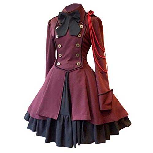 Mittelalterliches Kostüm für Damen, Steampunk, Karneval, Damen, Sommer, Vintage, Mittelalterliches Kostüm, Zeremonie, Halloween, Cosplay, Halloween, Gothic, lang, kurvig, Prinzessin, Kleider Mittelalterliches Kostüm für Damen, Steampunk, Karneval, Damen, Sommer, Vintage, Mittelalterliches Kostüm, Zeremonie, Halloween, Cosplay, Halloween, Gothic, lang, kurvig, Prinzessin, Kleider von Keerlonno