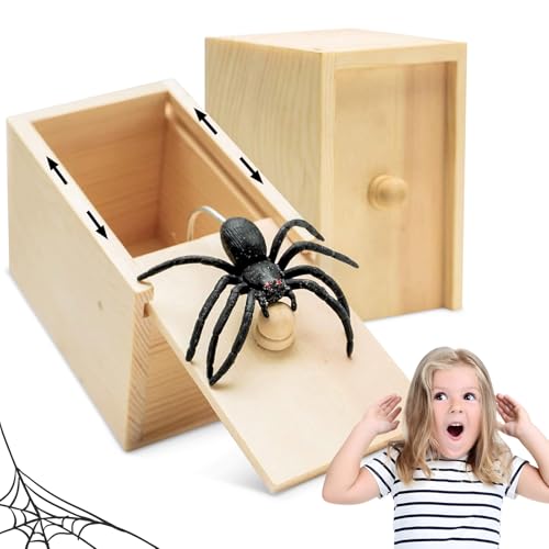 Kefyvbdj 2PCS Spinne In Box,Holz Streich Spinne,Spinne Streich Box,Spinnen Prank Box Holz Prank Spider Scare Box Streich Spinne Scare Box, für Kinder Erwachsene Halloween Party Favors Gifts Kefyvbdj 2PCS Spinne In Box,Holz Streich Spinne,Spinne Streich Box,Spinnen Prank Box Holz Prank Spider Scare Box Streich Spinne Scare Box, für Kinder Erwachsene Halloween Party Favors Gifts von Kefyvbdj