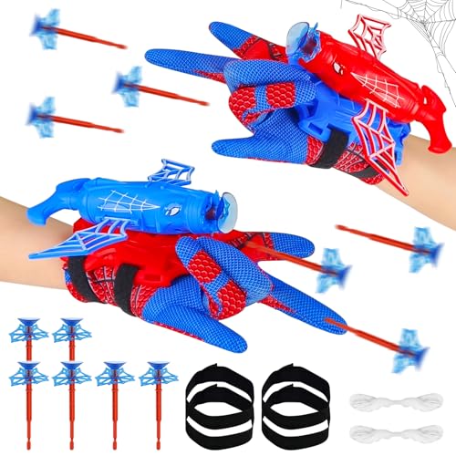 Kefyvbdj Spiderm Launcher Handschuh, 2 Set Kids Spiderm Hero Handschuhe, Spiderm Spielzeug, Super Spiderm Launcher, Spiderm netzwerfer, Handschuhe Super Spiderm Launcher, Geschenk für Kinder Kefyvbdj Spiderm Launcher Handschuh, 2 Set Kids Spiderm Hero Handschuhe, Spiderm Spielzeug, Super Spiderm Launcher, Spiderm netzwerfer, Handschuhe Super Spiderm Launcher, Geschenk für Kinder von Kefyvbdj