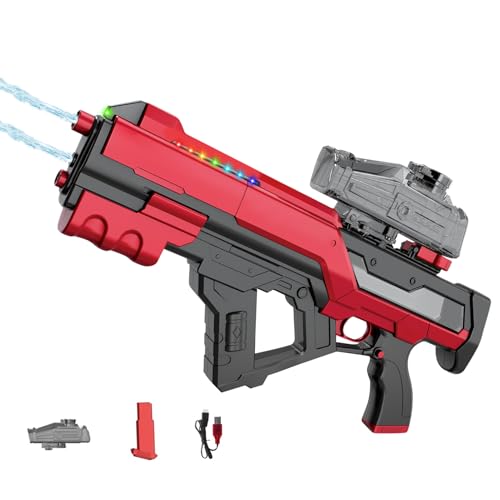 Elektrische Wasserpistole mit Akku für Kinder,Automatische Wasserpistolen Spritzpistolen Reichweite 8-10M,Fassungsvermögen 800ml,Wasserspaß Strand Spielzeug mit LED-Lichter für Sommerpool Outdoor (03) Elektrische Wasserpistole mit Akku für Kinder,Automatische Wasserpistolen Spritzpistolen Reichweite 8-10M,Fassungsvermögen 800ml,Wasserspaß Strand Spielzeug mit LED-Lichter für Sommerpool Outdoor (03) von Keho Keho Kehongdun