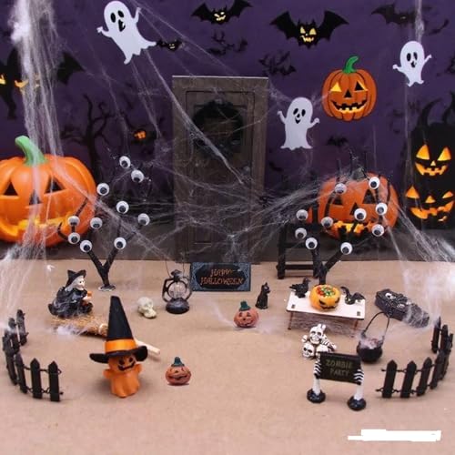 Halloween Deko Miniatur Puppenhaus,37 Stück Holz Wichteltür Zubehör Set mit Skelett Fledermaus Spinnennetz und Andere Zubehör,Mini Werkzeug Halloween Wichtelzubehör für Wichteltür Puppenhaus (05) Halloween Deko Miniatur Puppenhaus,37 Stück Holz Wichteltür Zubehör Set mit Skelett Fledermaus Spinnennetz und Andere Zubehör,Mini Werkzeug Halloween Wichtelzubehör für Wichteltür Puppenhaus (05) von Keho Keho Kehongdun