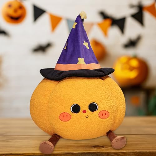 Halloween Kuscheltier Plüsch Spielzeug,Erntedankfest Deko Kürbis Geist Kissen,Zierkissen Aesthetic Sofakissen Sherpa ZierKissen,Niedlich Gruselige Plüschkissen Halloween Geister Deko für Kinder (02) von Keho Keho Kehongdun