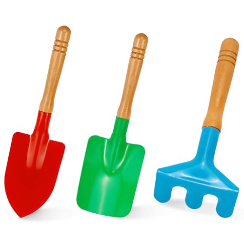 Kinder Strand Sand Schaufeln,ABS Strand Garten Werkzeug Set für Kinder Kleinkinder,Strandschaufeln Sandkasten Gartenspielzeug Spielstabil Sandspielzeug für Sand Hinterhof Sommer Strand Sandbox (3PCS) von Keho Keho Kehongdun