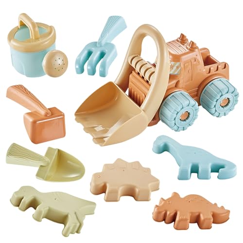 Sandspielzeug Sandförmchen Set,Sandkasten Spielzeug mit Netztasche,Strandspielzeug Schaufel,Bulldozer,Tier Dinosaurier,GießKanne Formen,Spielstabil Sandspielzeug ab 1 2 3 4 5 Jahr Kinder von Keho Keho Kehongdun