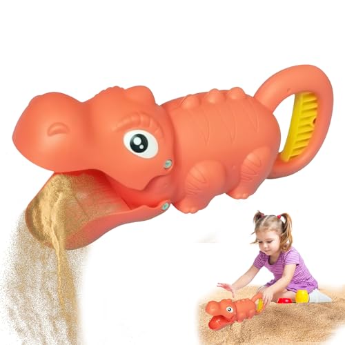 Strandspielzeug Kinder Sandspielzeug Greifer,Sand Snapper Einhand Bagger Dinosaurier Design für Jungen und Mädchen,Ideal für Sandkasten Oder Strand für 3 4 5 6 7 8 Jahre alt Sommer sandgreifer (Rot) von Keho Keho Kehongdun