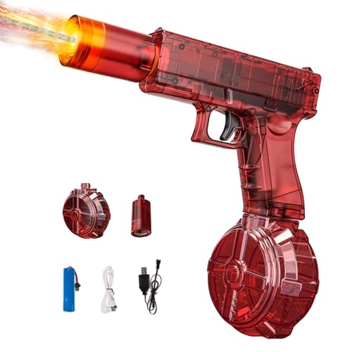 Wasserpistole Elektrisch,Wasserpistole Spritzpistolen 320 ml Tank Wasserspritzpistole,Wiederaufladbar Wasserpistole Kinder mit Blitzeffekten,Schießbereich 7-8M Wasser Spielzeug für Pool Strand (03) von Keho Keho Kehongdun
