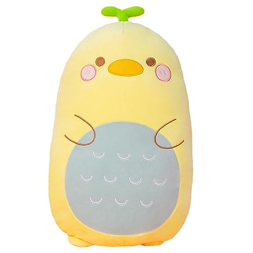 Dinosaurier-Plüsch-Umarmungskissen Niedliches Stofftier Plüschtier Dekokissen Weiches Cartoon-Plüsch-Schlafkissen für Kinder (Yellow Duck, 45cm/17.71in) von Kekeso