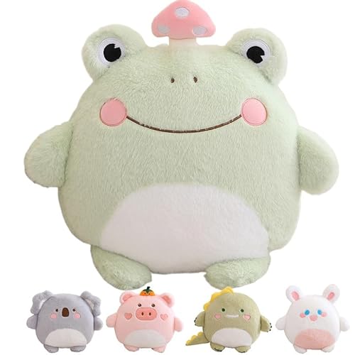 Frosch PlüschKissen - Niedlicher Grüner Frosch Plüschtier, Stofftiere Kawaii Kuscheltier Geschenk für Kinder Mädchen Erwachsene Valentines Geburtstage von Kekeso