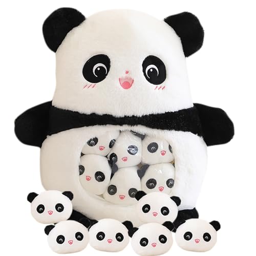 Niedlicher Panda Plüschtier Plüschpuppe, eine Tüte Tier Snack Kissen Plüsch Panda Abnehmbare Panda Plüsch Sets Geschenke für Kinder(Panda) von Kekeso