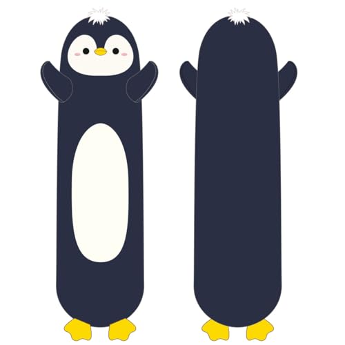 Pinguin Kuscheltier, Langes Pinguin Kuschelkissen Stofftier Plüschtier, Ultraweiches Schmusetier als Körperkissen, Kinder & Erwachsene (Marineblau, 90cm/35.43in) von Kekeso