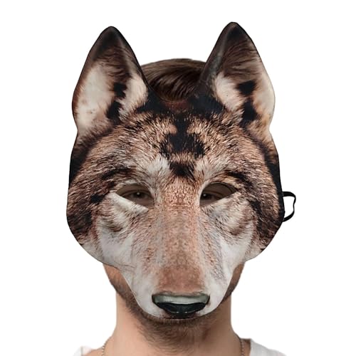 Wolfsmaske für Erwachsene, realistische Wolfsmaske - Realistische Gesichtsmaske, Kopfmaske für Erwachsene | Realistische Gesichtsmaske, Kopfmaske für Erwachsene, gruselige Tier-Halloween-Maske für Hal Wolfsmaske für Erwachsene, realistische Wolfsmaske - Realistische Gesichtsmaske, Kopfmaske für Erwachsene | Realistische Gesichtsmaske, Kopfmaske für Erwachsene, gruselige Tier-Halloween-Maske für Hal von Kelburn