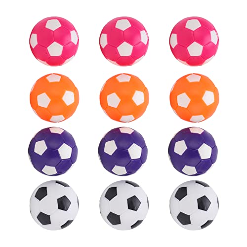 Tischfußballbälle, 12-teiliges Set, mehrfarbiger Ersatz für Tischfußballspiele im Innenbereich, langlebige Tischfußballbälle, kompatibel mit Standard-Kickertischen, ideal für von Kelepu