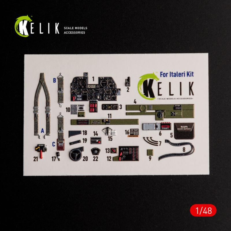 ?-47D Thunderbolt - Interior 3D-Decals [Italeri] von Kelik