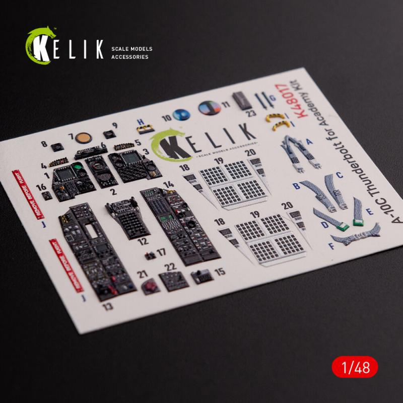 A-10C Thunderbolt  - Interior 3D-Decals [Academy] von Kelik