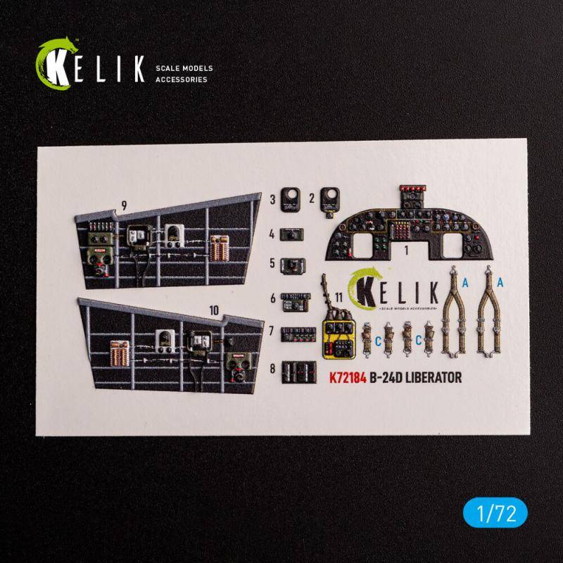 B-24D Liberator - Interior 3D-Decals [Hasegawa] von Kelik