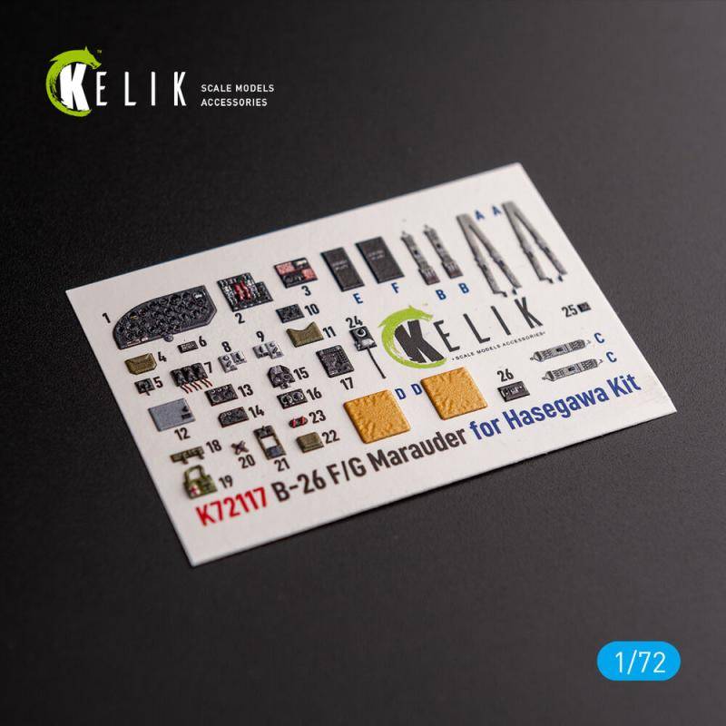 B-26 F/G Marauder - Interior 3D-Decals [Hasegawa] von Kelik
