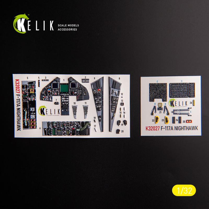 F-117A - Type 1 - Interior 3D-Decals [Trumpeter] von Kelik