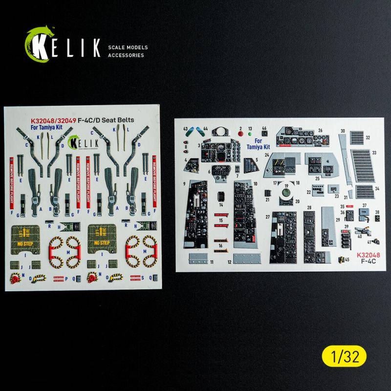 F-4C - Interior 3D-Decals [Tamiya] von Kelik