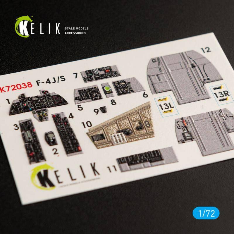 F-4J/S Phantom II - Interior 3D-Decals [Hasegawa] von Kelik
