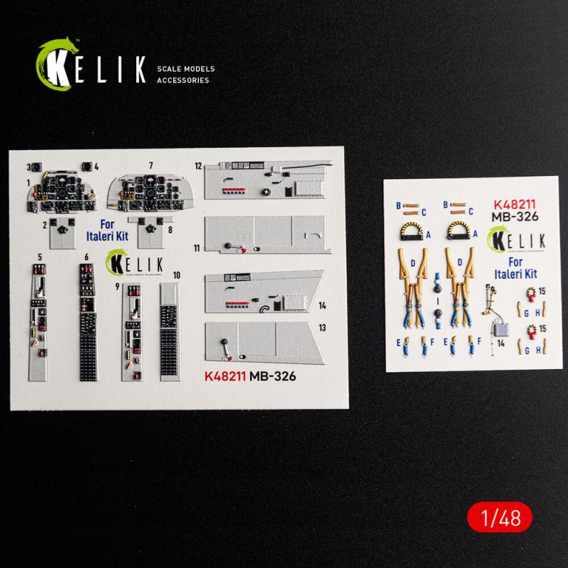 MB-326 - Interior 3D decals [Italeri] von Kelik