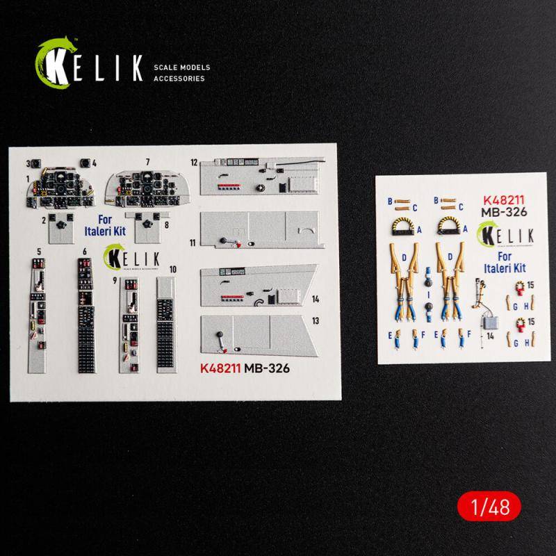 MB-326 - Interior 3D decals [Italeri] von Kelik