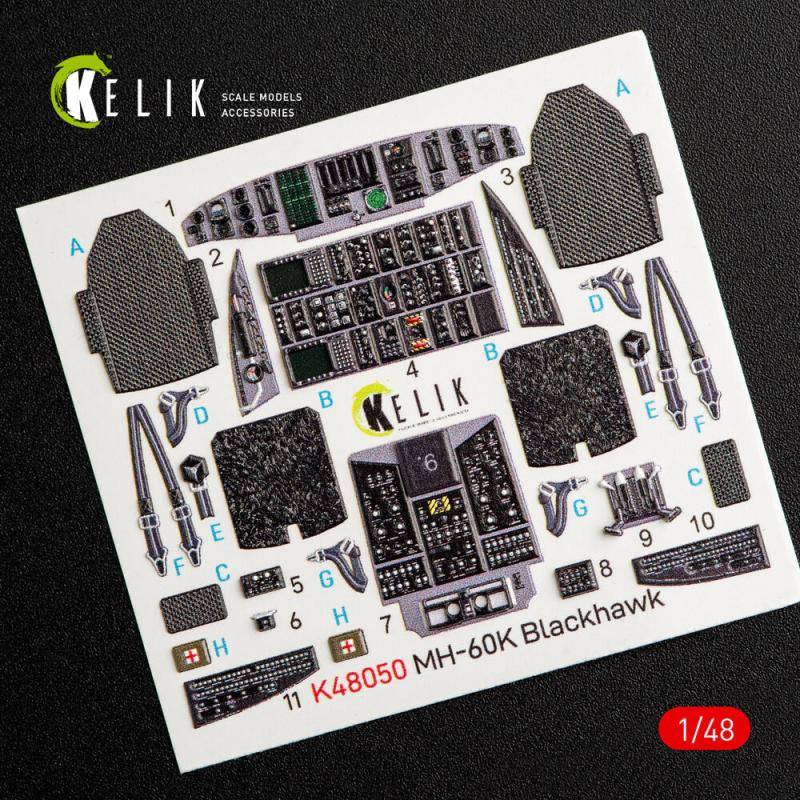 MH-60K Black Hawk - Interior 3D-Decals [Italeri] von Kelik
