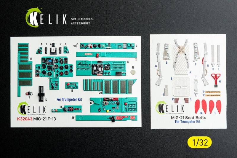 MiG-21 F-13 - Interior 3D-Decals [Trumpeter] von Kelik