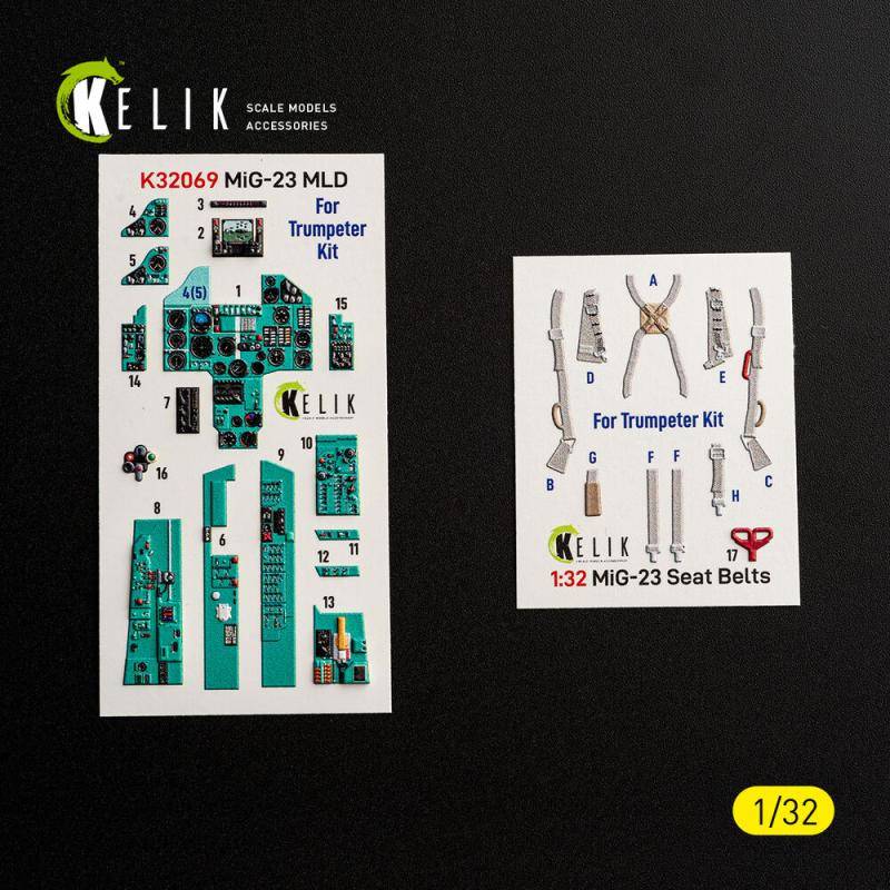 MiG-23 MLD - Interior 3D decals [Trumpeter] von Kelik
