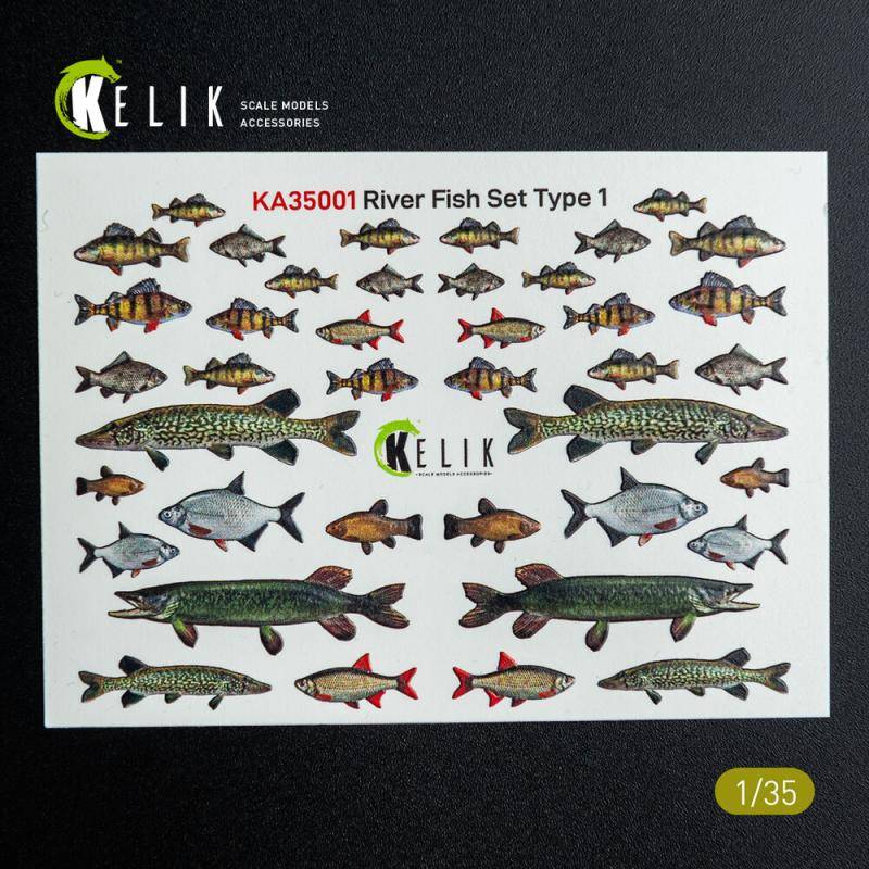 River Fish set Type 1 - 3D-Decals for dioramas von Kelik