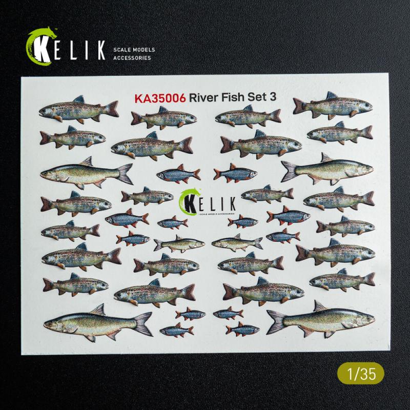 River Fish set Type 3 - 3D-Decals for dioramas von Kelik