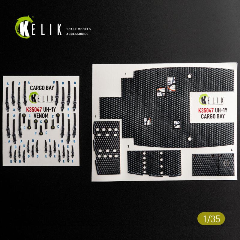 UH-1Y VENOM Cargo Bay - Interior 3D-Decals [Trumpeter] von Kelik