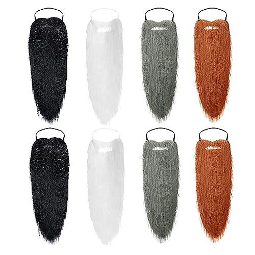Kelisdi 8-teiliges Kunstbart-Kostüm, Halloween, Schnurrbart, Cosplay, Festival, Partyzubehör für Kinder und Erwachsene, Geschenk, Halloween, Fake Kelisdi 8-teiliges Kunstbart-Kostüm, Halloween, Schnurrbart, Cosplay, Festival, Partyzubehör für Kinder und Erwachsene, Geschenk, Halloween, Fake von Kelisdi