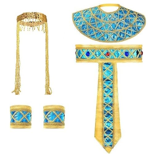 Kelisdi Ägyptisches Kostüm-Set für Damen, Herren, Halloween, altes Ägypten, Kostüm, für Schule, ägyptischer Tag, Cosplay-Party Kelisdi Ägyptisches Kostüm-Set für Damen, Herren, Halloween, altes Ägypten, Kostüm, für Schule, ägyptischer Tag, Cosplay-Party von Kelisdi