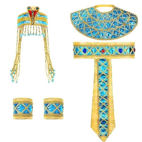Kelisdi Ägyptisches Kostüm-Set für Damen, Herren, Halloween, altes Ägypten, Kostüm, für Schule, ägyptischer Tag, Cosplay-Party Kelisdi Ägyptisches Kostüm-Set für Damen, Herren, Halloween, altes Ägypten, Kostüm, für Schule, ägyptischer Tag, Cosplay-Party von Kelisdi