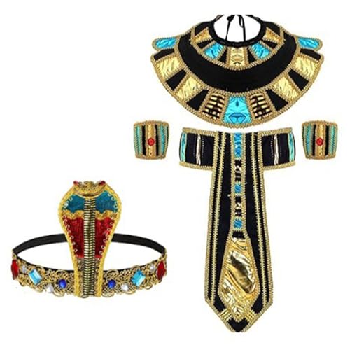 Kelisdi Ägyptisches Kostüm-Set für Damen, Herren, Halloween, altes Ägypten, Kostüm, für Schule, ägyptischer Tag, Cosplay-Party Kelisdi Ägyptisches Kostüm-Set für Damen, Herren, Halloween, altes Ägypten, Kostüm, für Schule, ägyptischer Tag, Cosplay-Party von Kelisdi