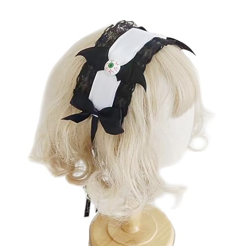 Kelisdi Anime-Spitzen-Stirnband für Damen, Halloween-Party, breites Stirnband, Animationskostüm, Requisiten, Lolitas, Kopfschmuck, Haarschmuck für Mädchen, Halloween-Zubehör Kelisdi Anime-Spitzen-Stirnband für Damen, Halloween-Party, breites Stirnband, Animationskostüm, Requisiten, Lolitas, Kopfschmuck, Haarschmuck für Mädchen, Halloween-Zubehör von Kelisdi