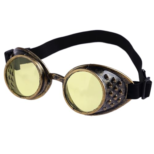 Kelisdi Cybers Goths Cosplays Vintaeg Steampunk Brille Brille Halloween Gesicht mit elastischem Gürtel Geschenke von Kelisdi
