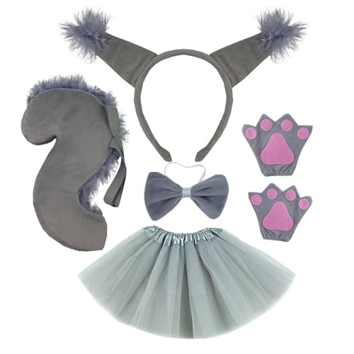 Kelisdi Haarreif mit Eichhörnchen-Ohren, Haarreifen und Schwanz, für Damen, Teenager, Make-up, Handschuh für Live-Übertragung, Cartoon, Karneval, Haarband Kelisdi Haarreif mit Eichhörnchen-Ohren, Haarreifen und Schwanz, für Damen, Teenager, Make-up, Handschuh für Live-Übertragung, Cartoon, Karneval, Haarband von Kelisdi