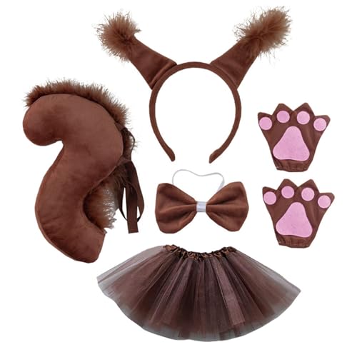 Kelisdi Haarreif mit Eichhörnchen-Ohren, Haarreifen und Schwanz, für Damen, Teenager, Make-up, Handschuh für Live-Übertragung, Cartoon, Karneval, Haarband Kelisdi Haarreif mit Eichhörnchen-Ohren, Haarreifen und Schwanz, für Damen, Teenager, Make-up, Handschuh für Live-Übertragung, Cartoon, Karneval, Haarband von Kelisdi