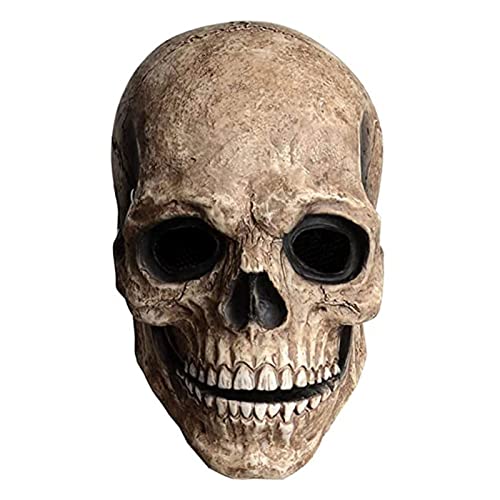 Kelisdi Halloween Beweglicher Kiefer voller Kopf Schädel Halloween Dekoration Horror Gruselig Cosplay Party Dekor Schädel Hel Beweglicher Kiefer Furry von Kelisdi