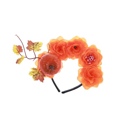 Kelisdi Halloween Stirnband Kürbis Schädel Kopfschmuck Cosplay Stirnband Party Kopfschmuck Haarreifen Haarschmuck Geschenke Party Kopfstück von Kelisdi