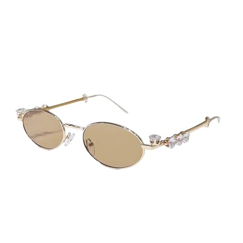 Kelisdi Hip-Hop-Sonnenbrille mit Strasssteinen, stilvolle dekorative Augenbrille, ovaler Rahmen, Metall, Live-Show-Party, Foto-Requisiten Kelisdi Hip-Hop-Sonnenbrille mit Strasssteinen, stilvolle dekorative Augenbrille, ovaler Rahmen, Metall, Live-Show-Party, Foto-Requisiten von Kelisdi