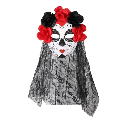 Kelisdi Maskerade Unisex Tag der Toten Gruseliges lustiges Kleid Cosplay für Halloween, Karneval, Nachtclub, Totenkopf-Stirnband, Blumenschädel, Stirnbänder, Damen, Stirnbänder für Erwachsene Kelisdi Maskerade Unisex Tag der Toten Gruseliges lustiges Kleid Cosplay für Halloween, Karneval, Nachtclub, Totenkopf-Stirnband, Blumenschädel, Stirnbänder, Damen, Stirnbänder für Erwachsene von Kelisdi
