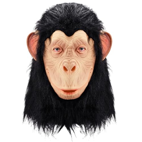Kelisdi Orang-Utan Ganzkopf für Erwachsene, Halloween-Tierkostüm, Kopfbedeckung, atmungsaktiv Kelisdi Orang-Utan Ganzkopf für Erwachsene, Halloween-Tierkostüm, Kopfbedeckung, atmungsaktiv von Kelisdi