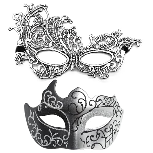 Kelisdi Paar Maskerade Damen Herren Karneval Venezianer-Kostüm für Weihnachten Festival Neujahr Party Karneval Kelisdi Paar Maskerade Damen Herren Karneval Venezianer-Kostüm für Weihnachten Festival Neujahr Party Karneval von Kelisdi