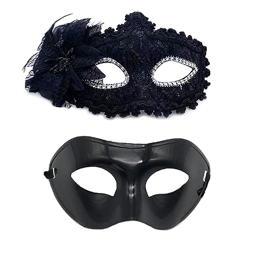Kelisdi Paar Maskerade Set Party Halloween Kostüm Karneval für Paare Damen Herren Spitze Karneval Kelisdi Paar Maskerade Set Party Halloween Kostüm Karneval für Paare Damen Herren Spitze Karneval von Kelisdi