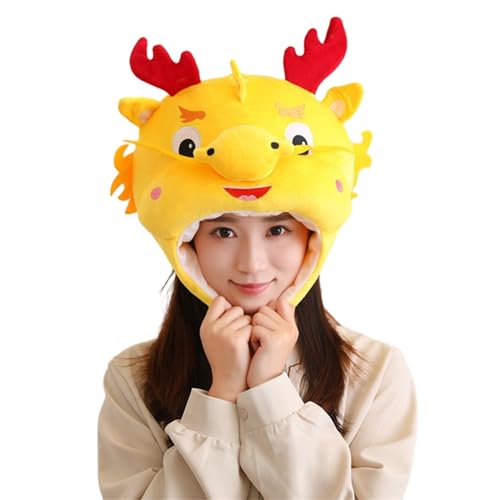 Kelisdi Plüsch-Drachenhut für Familientreffen, Kinder, niedlicher Maskottchen-Hut, atmungsaktiv, Festival, Party, Drachenkopf-Kopfbedeckung für Cosplay-Party Kelisdi Plüsch-Drachenhut für Familientreffen, Kinder, niedlicher Maskottchen-Hut, atmungsaktiv, Festival, Party, Drachenkopf-Kopfbedeckung für Cosplay-Party von Kelisdi