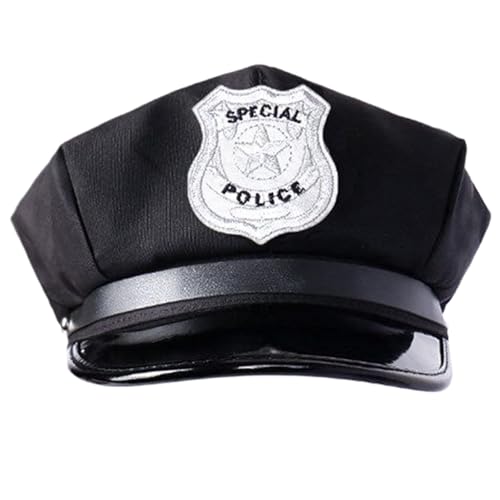 Kelisdi Rollenspiel-Hut, bestickt, Polizei-Stil, stilvoll, acht Paneele, flach, für Cosplay und Bühnenauftritte, Bühnenauftritte Kelisdi Rollenspiel-Hut, bestickt, Polizei-Stil, stilvoll, acht Paneele, flach, für Cosplay und Bühnenauftritte, Bühnenauftritte von Kelisdi