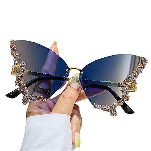 Kelisdi Schmetterling Strass Katzenauge Frauen randlos kleines Gesicht Schmetterling Brille Kelisdi Schmetterling Strass Katzenauge Frauen randlos kleines Gesicht Schmetterling Brille von Kelisdi